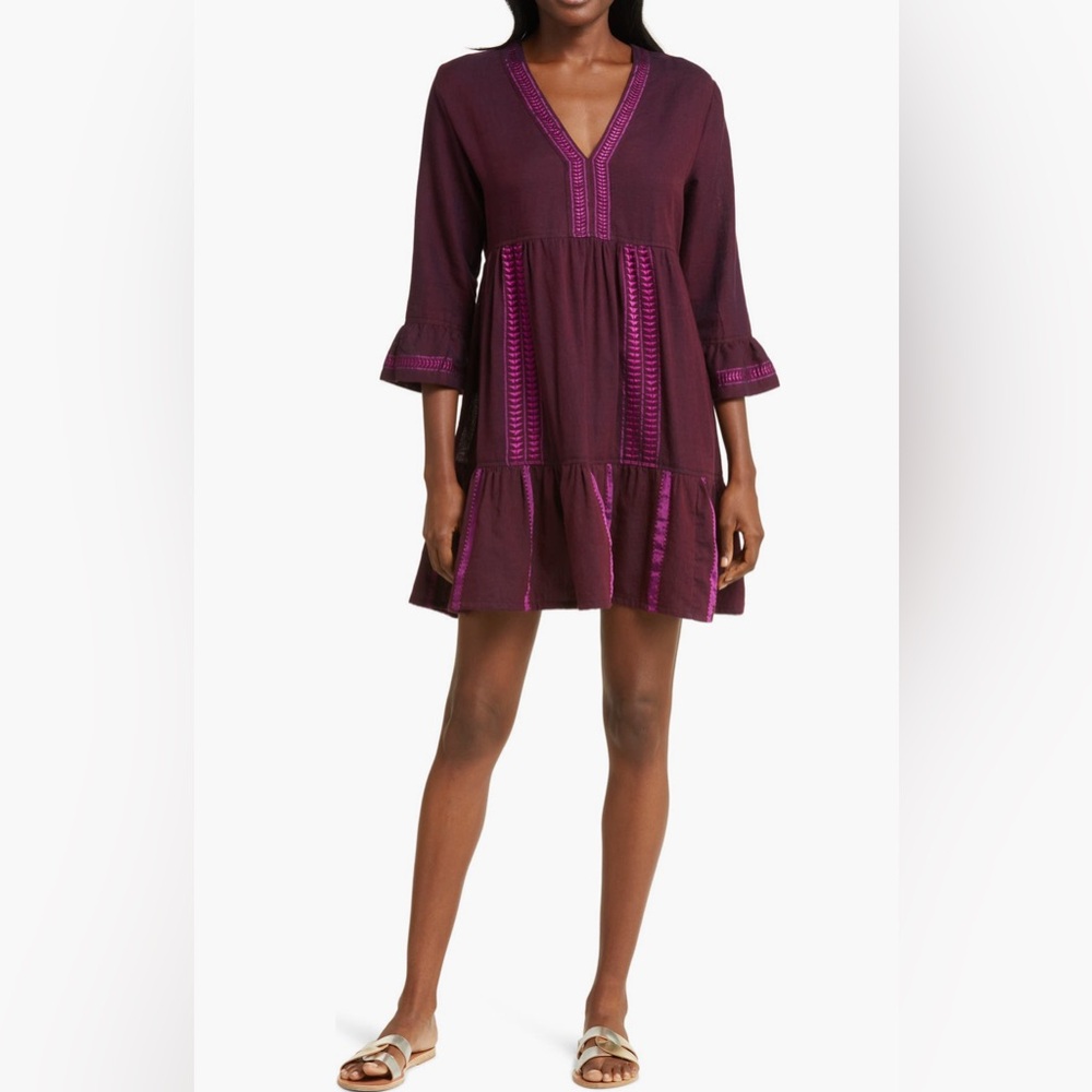 lemlem Hanna Cotton Blend Cover-Up Dress New - Picture 2 of 13